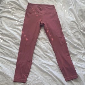 Lululemon Wunder Under 7/8 Leggings in Blush